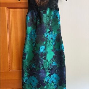 Leifsdottir Green and Blue Sheath Midi Dress NWOT
Anthropologie 
Vintage